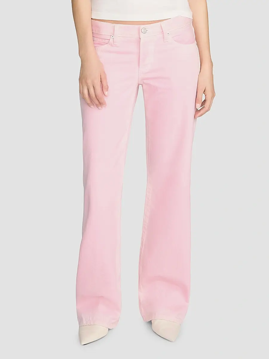 Frame Women's Petite Amelia Gray x The Pixie Wide-Leg Low Rise Jeans | Thumbnail 4 Frame Women's Petite Amelia Gray x The Pixie Wide-Leg Low Rise Jeans | Thumbnail 4