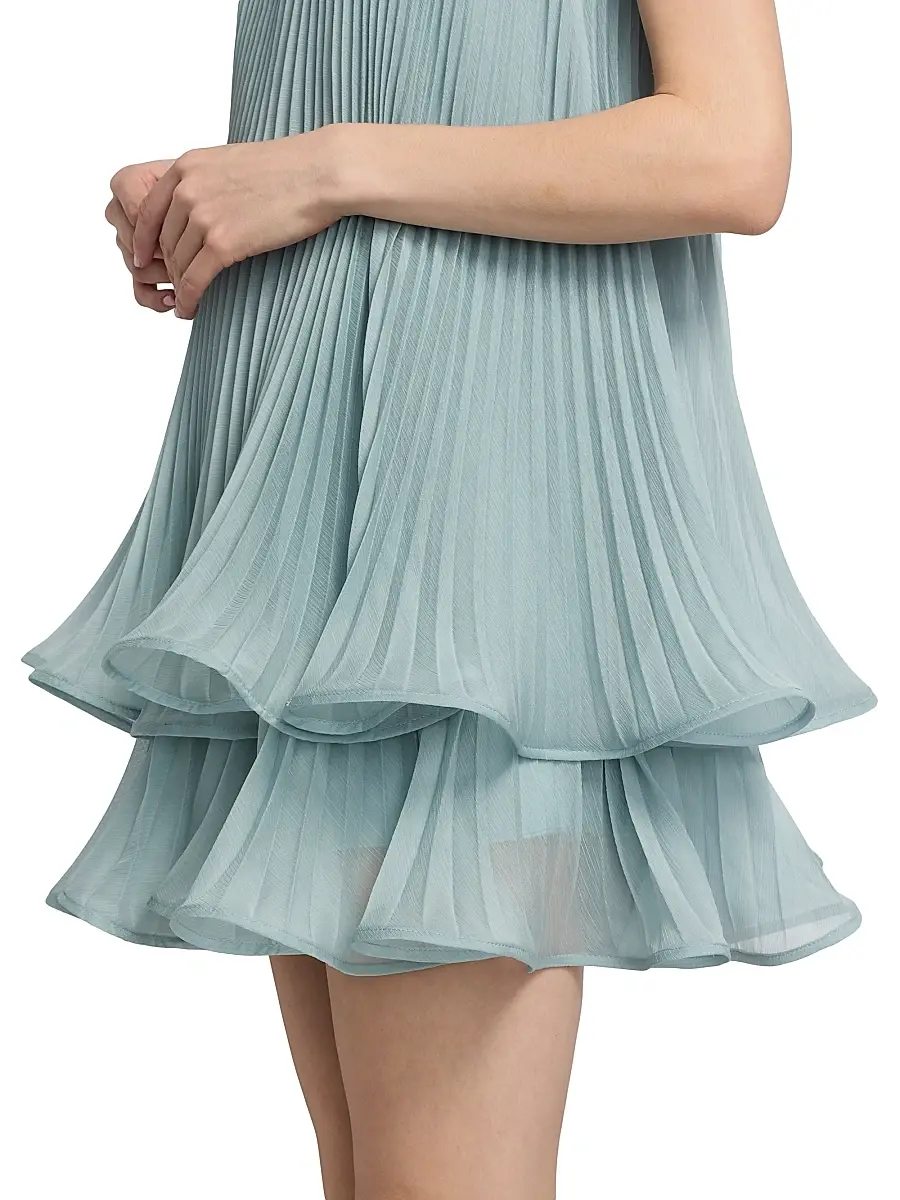 Amur Women's Dalia Pleated Strapless Babydoll Minidress | Thumbnail 6 Amur Women's Dalia Pleated Strapless Babydoll Minidress | Thumbnail 6