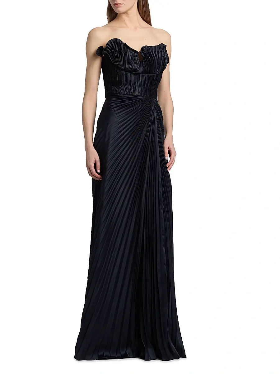 Amur Women's Kaylani Pleated Gown | Thumbnail 3 Amur Women's Kaylani Pleated Gown | Thumbnail 3