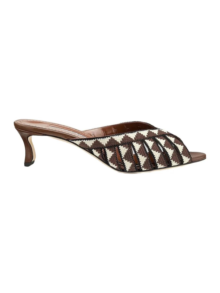 Women's Trofesamu Woven Kitten-Heel Sandals Women's Trofesamu Woven Kitten-Heel Sandals