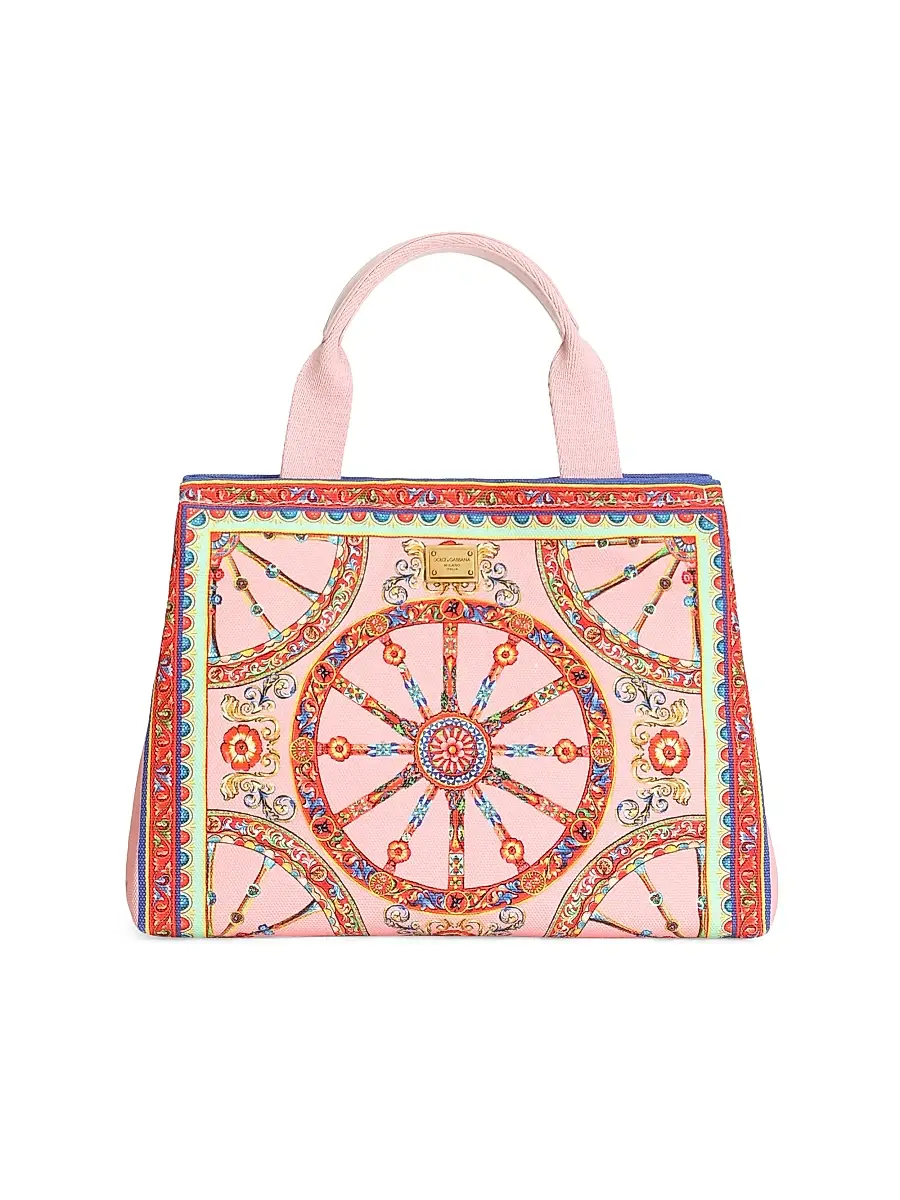 Girl's Girl's Printed Canvas Tote Bag