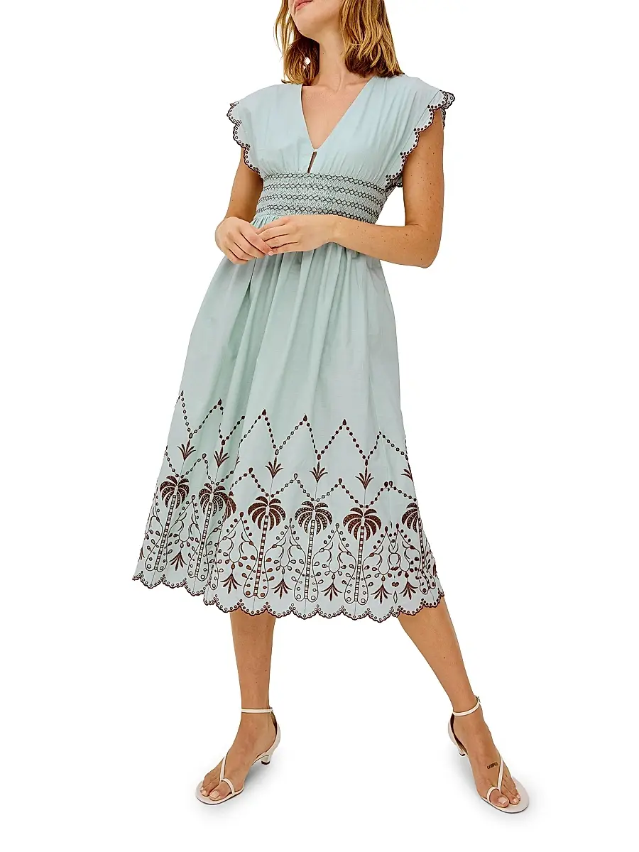 RAILS Women's Roxanne Embroidered Cotton Midi-Dress | Thumbnail 2 RAILS Women's Roxanne Embroidered Cotton Midi-Dress | Thumbnail 2