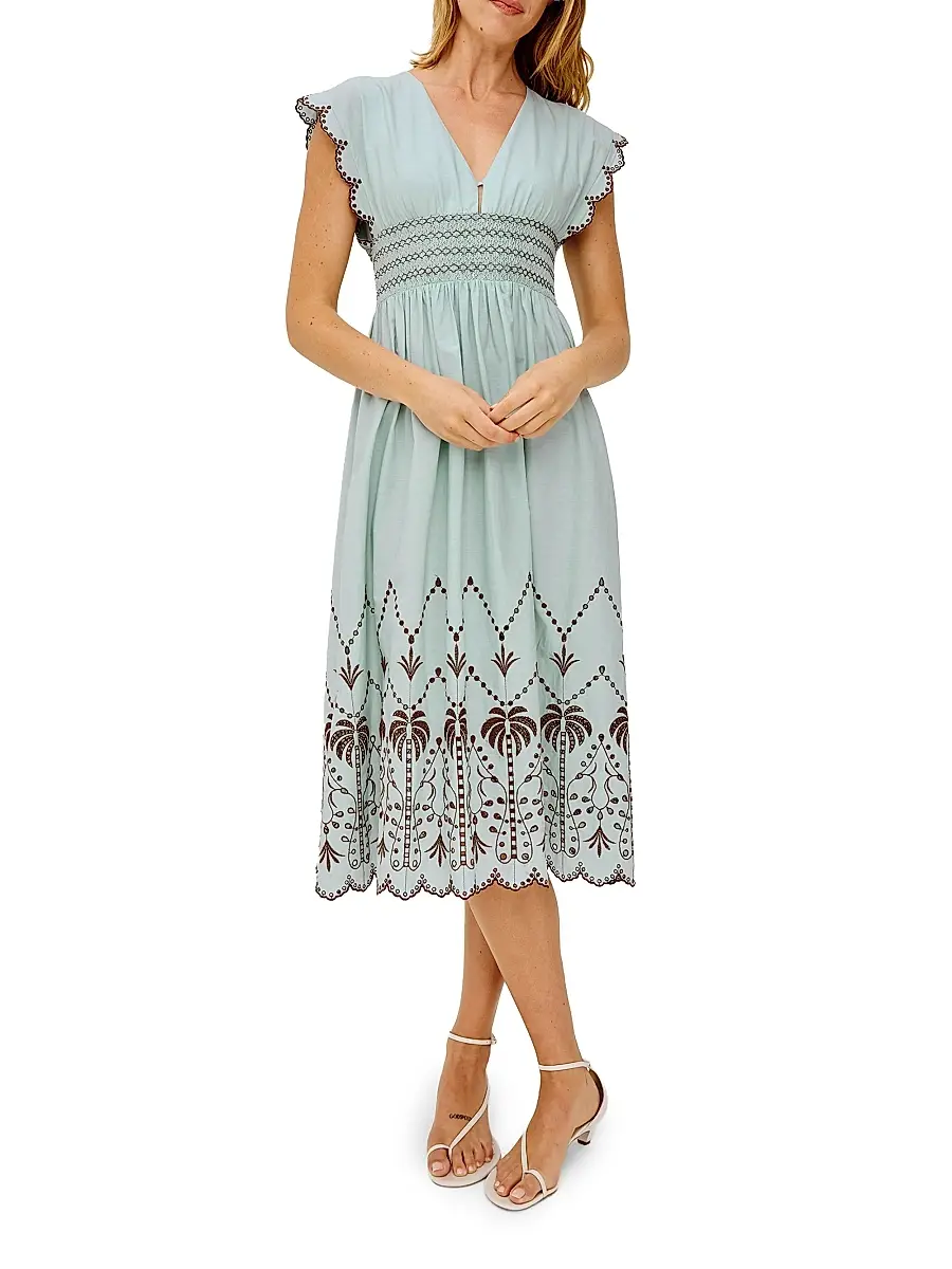 RAILS Women's Roxanne Embroidered Cotton Midi-Dress | Thumbnail 3 RAILS Women's Roxanne Embroidered Cotton Midi-Dress | Thumbnail 3