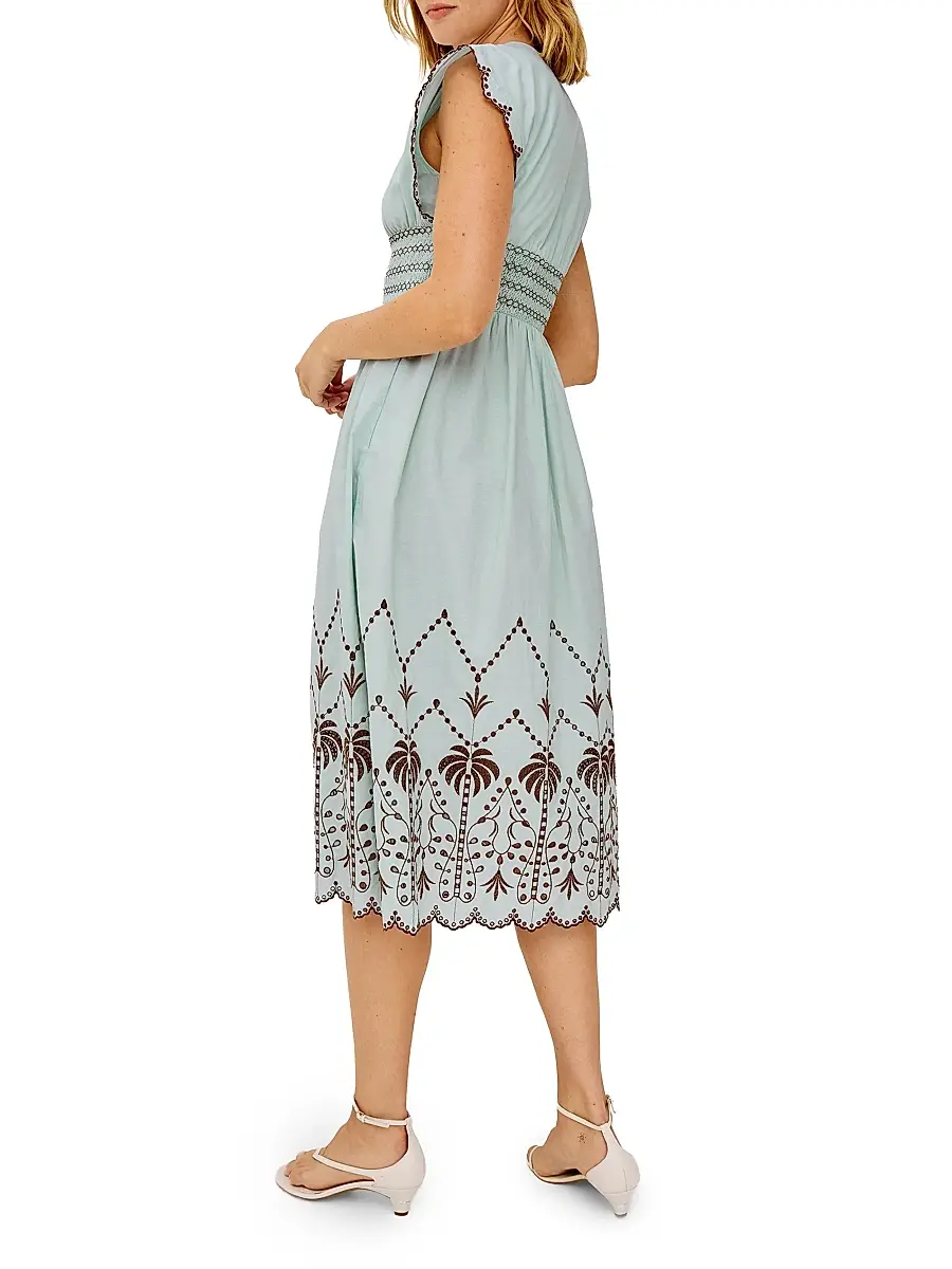 RAILS Women's Roxanne Embroidered Cotton Midi-Dress | Thumbnail 4 RAILS Women's Roxanne Embroidered Cotton Midi-Dress | Thumbnail 4