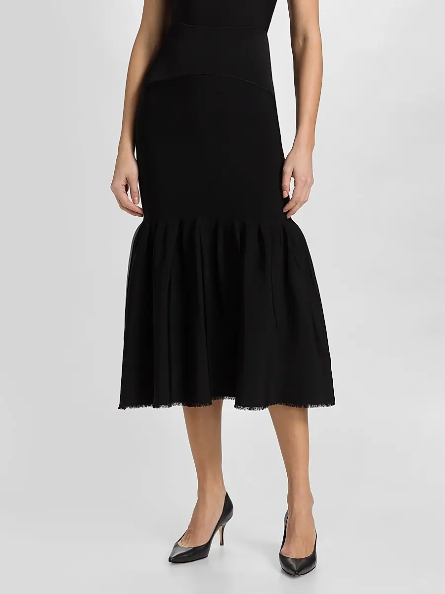 Adam Lippes Women's Romy Fit & Flare Midi Skirt | Thumbnail 3
