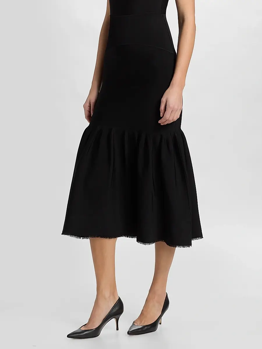 Adam Lippes Women's Romy Fit & Flare Midi Skirt | Thumbnail 4