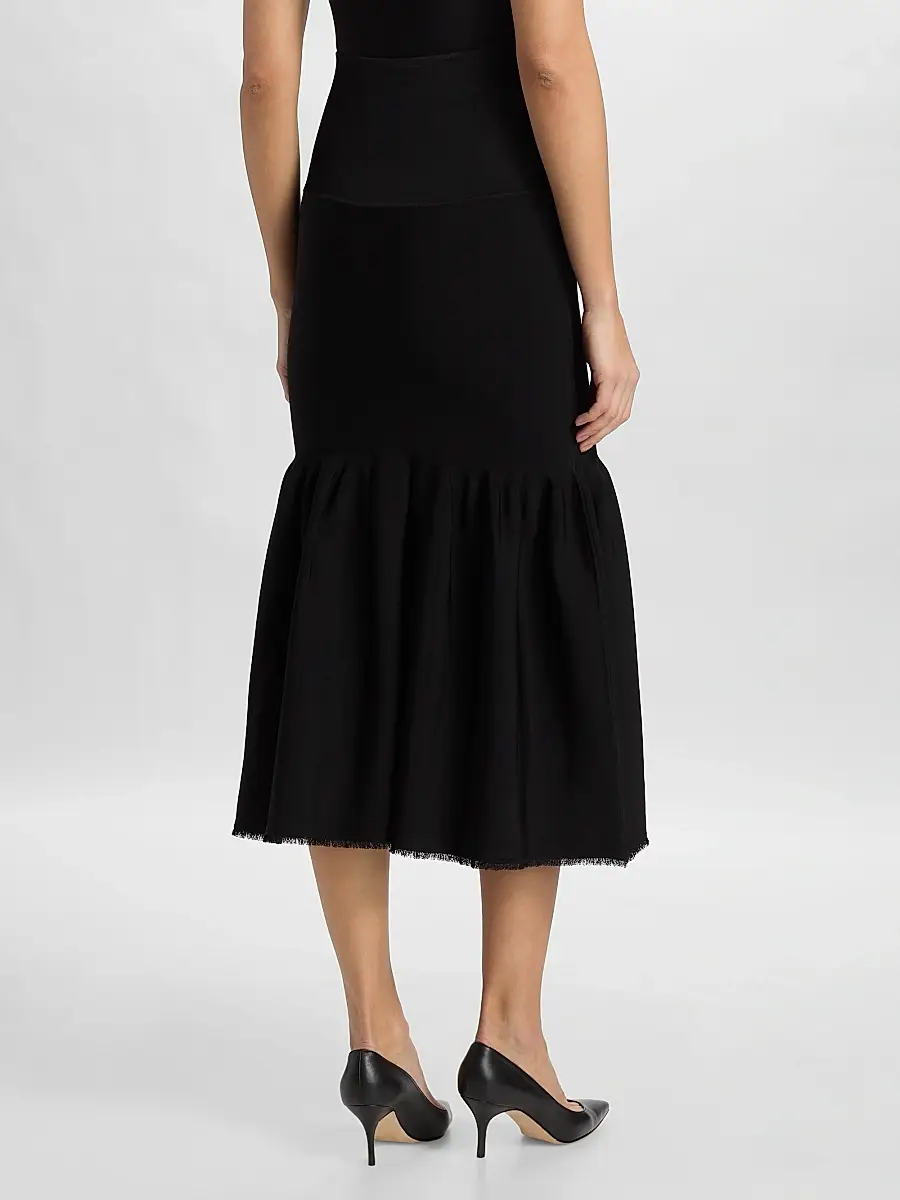 Adam Lippes Women's Romy Fit & Flare Midi Skirt | Thumbnail 5