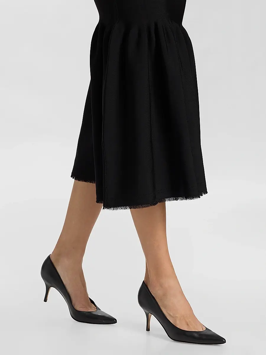 Adam Lippes Women's Romy Fit & Flare Midi Skirt | Thumbnail 6