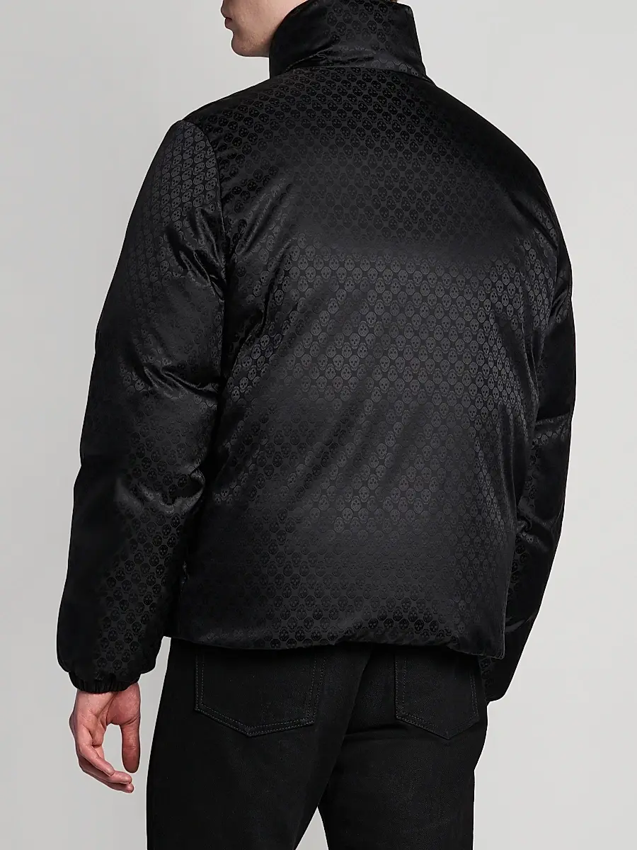 Alexander McQueen Men's Skull Jacquard Nylon Coat | Thumbnail 5 Alexander McQueen Men's Skull Jacquard Nylon Coat | Thumbnail 5