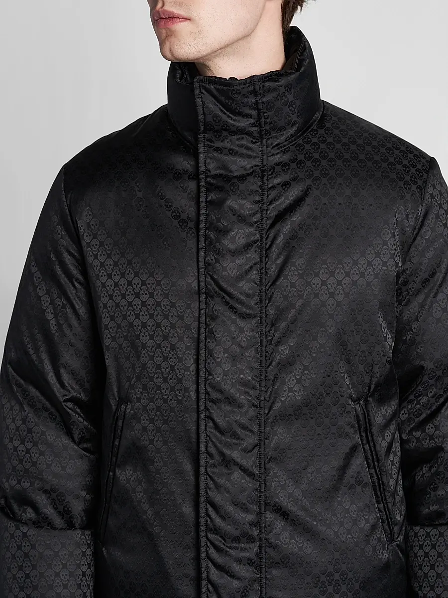 Alexander McQueen Men's Skull Jacquard Nylon Coat | Thumbnail 6 Alexander McQueen Men's Skull Jacquard Nylon Coat | Thumbnail 6