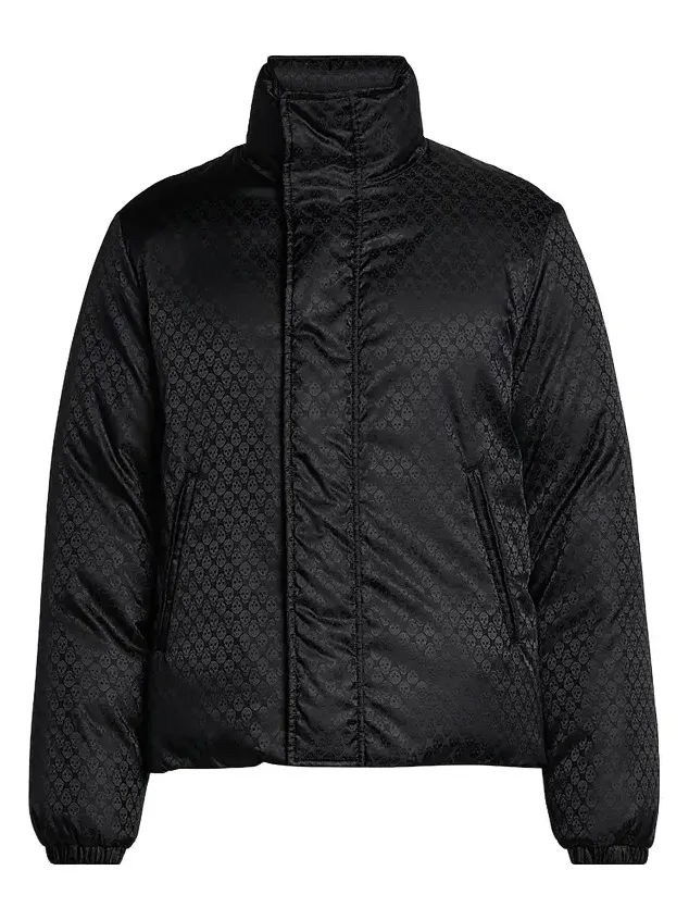 Alexander McQueen Men's Skull Jacquard Nylon Coat