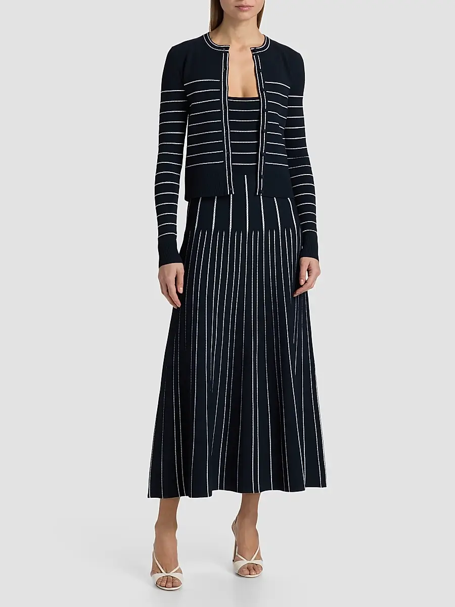 Adam Lippes Women's Faye Compact Jacquard Cardigan | Thumbnail 2