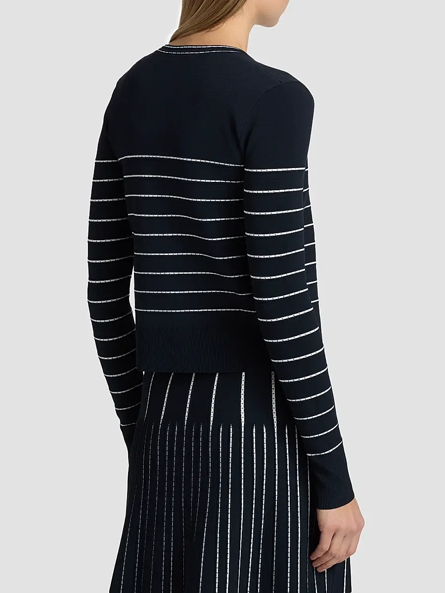Adam Lippes Women's Faye Compact Jacquard Cardigan | Thumbnail 5