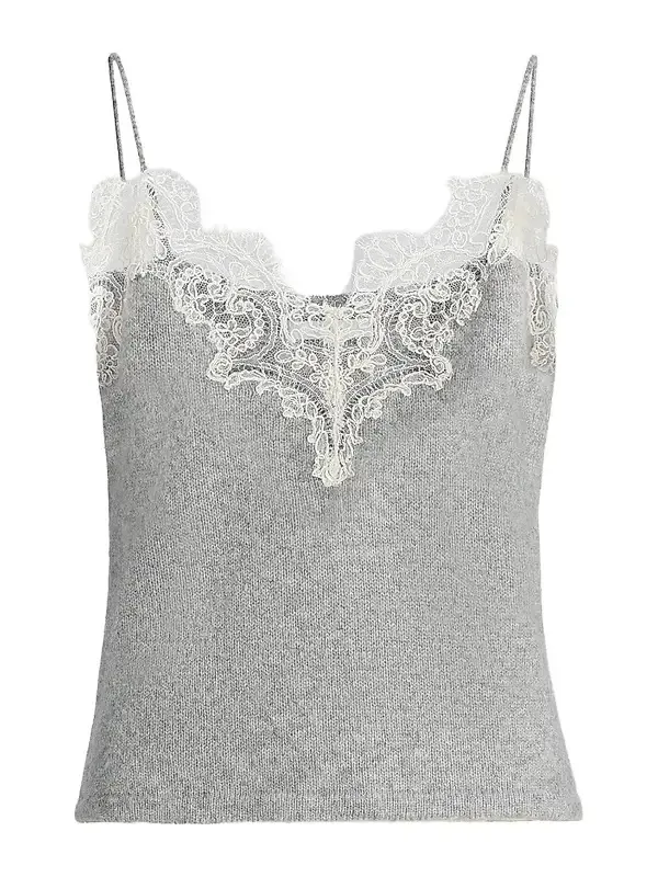 Women's Beatrix Lace-Trim Cashmere Knit Cami