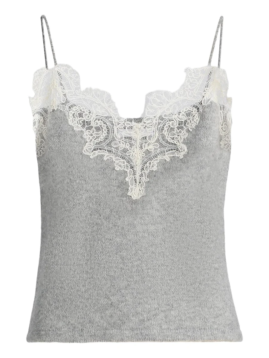 Women's Beatrix Lace-Trim Cashmere Knit Cami Women's Beatrix Lace-Trim Cashmere Knit Cami