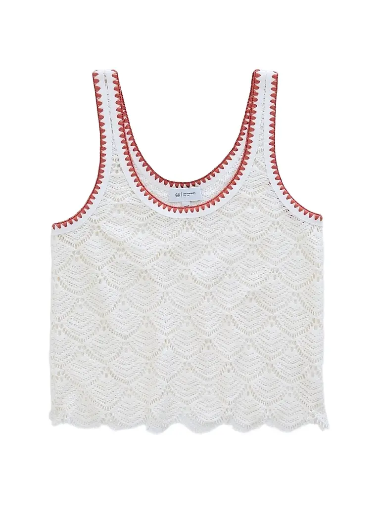 AG Jeans Women's Bianca Scalloped Cotton Crochet Tank | Image 1 AG Jeans Women's Bianca Scalloped Cotton Crochet Tank | Image 1