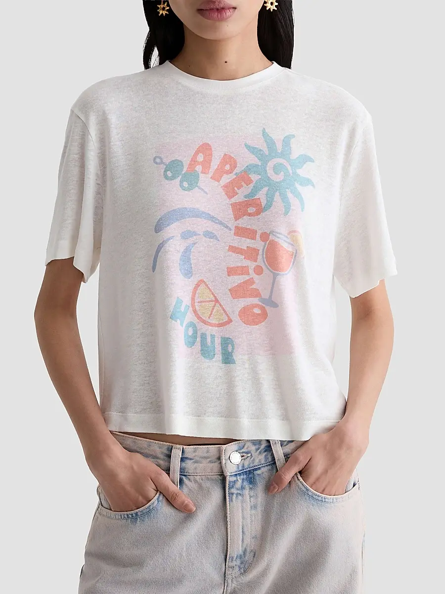 AG Jeans Women's Charli Graphic Crewneck T-Shirt | Thumbnail 4 AG Jeans Women's Charli Graphic Crewneck T-Shirt | Thumbnail 4