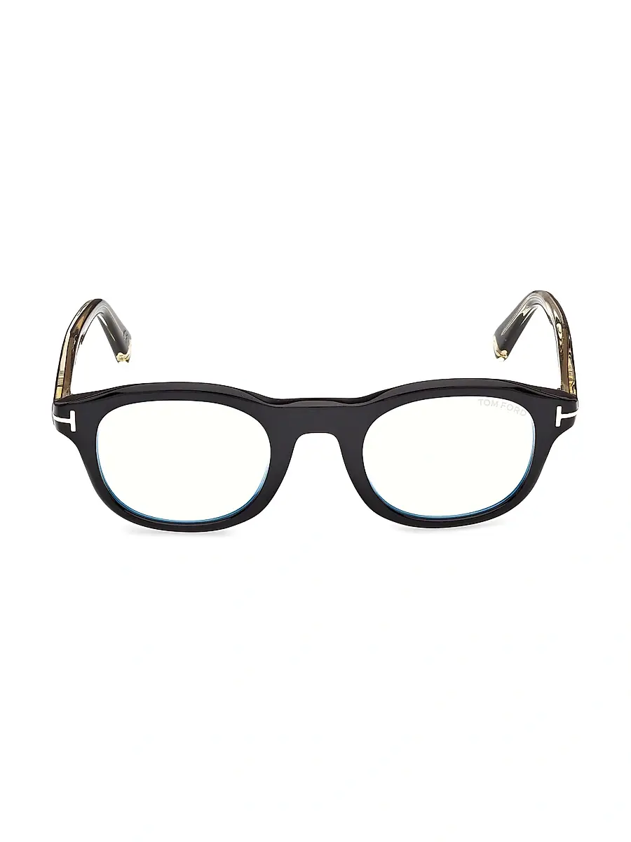 Tom Ford Men's 47MM Blue Block Round Eyeglasses | Thumbnail 2 Tom Ford Men's 47MM Blue Block Round Eyeglasses | Thumbnail 2