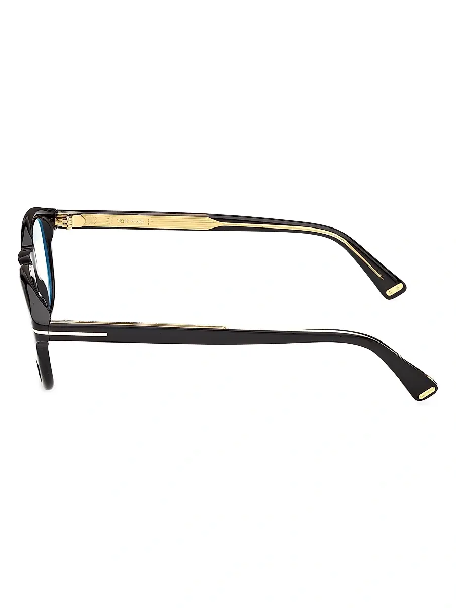 Tom Ford Men's 47MM Blue Block Round Eyeglasses | Thumbnail 3 Tom Ford Men's 47MM Blue Block Round Eyeglasses | Thumbnail 3