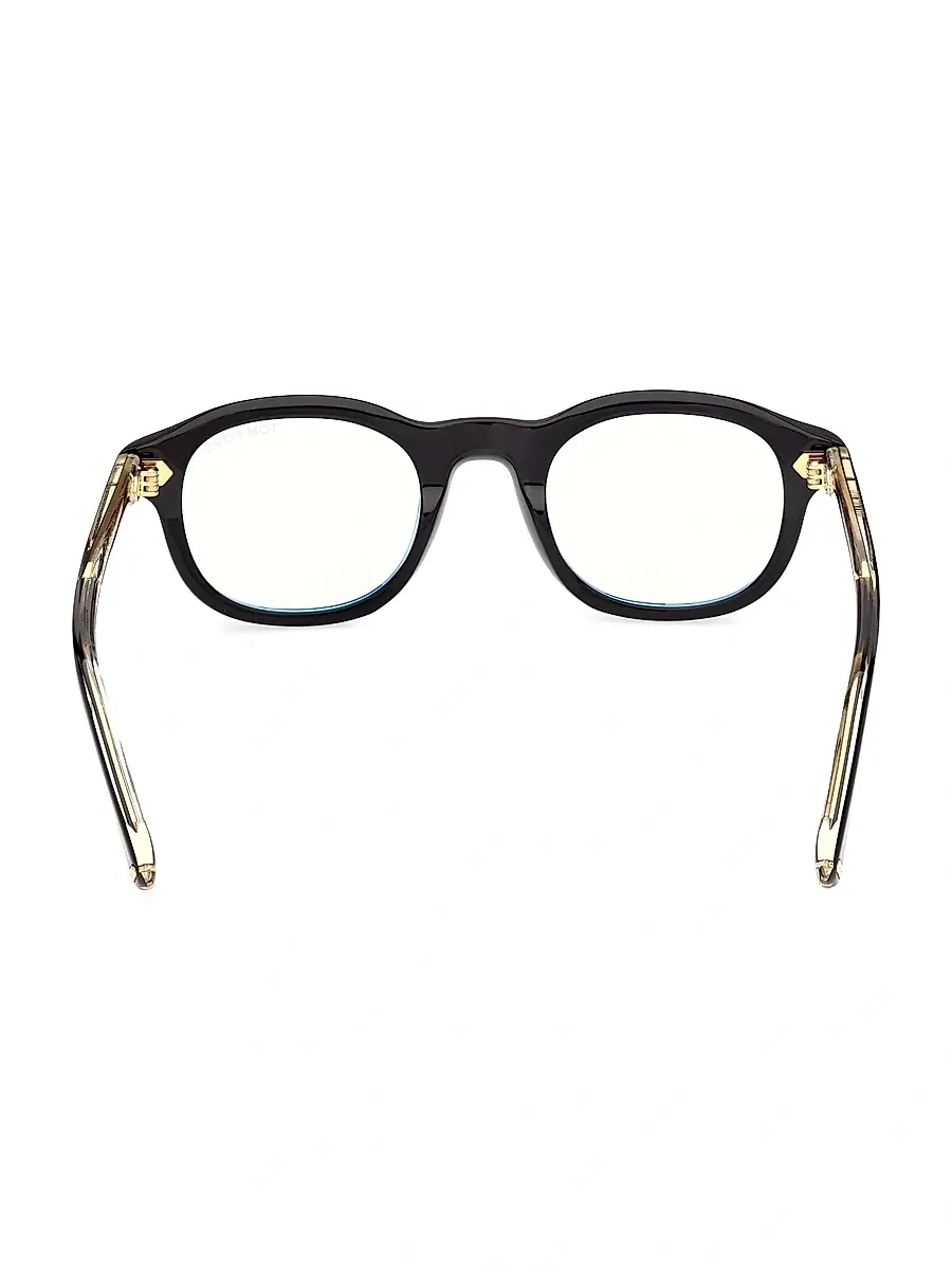 Tom Ford Men's 47MM Blue Block Round Eyeglasses | Thumbnail 5 Tom Ford Men's 47MM Blue Block Round Eyeglasses | Thumbnail 5