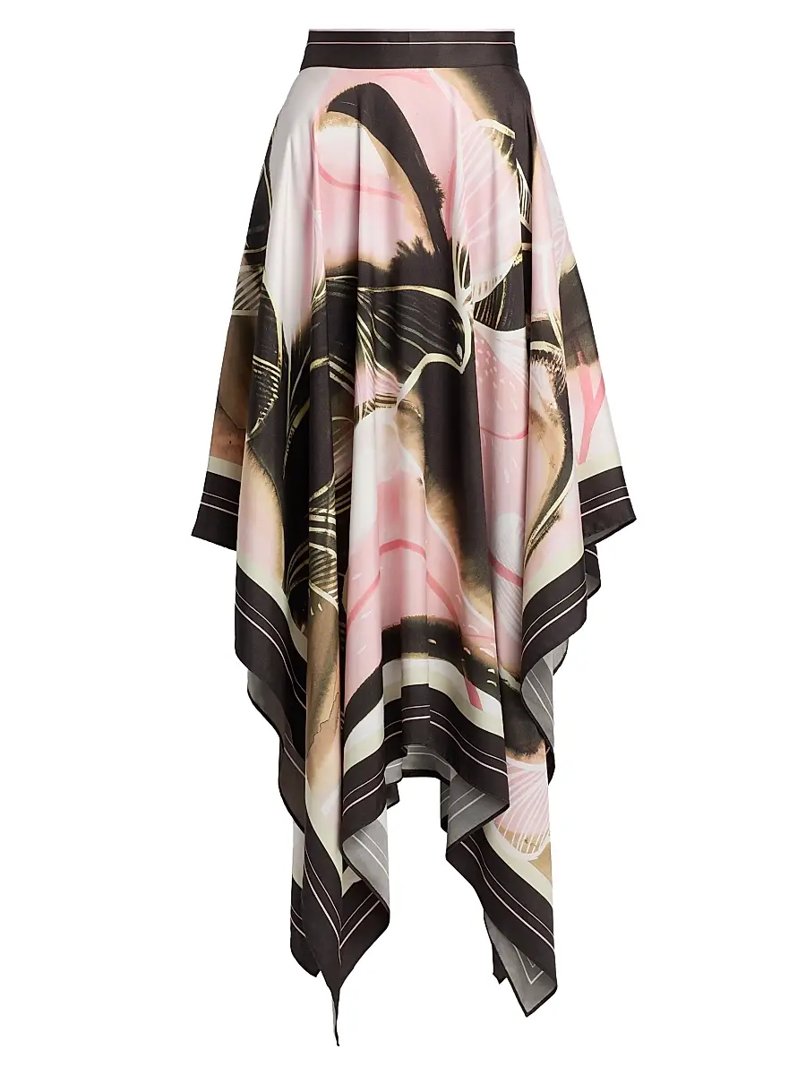 Amur Women's Letty Printed Scarf Midi-Skirt | Image 1 Amur Women's Letty Printed Scarf Midi-Skirt | Image 1
