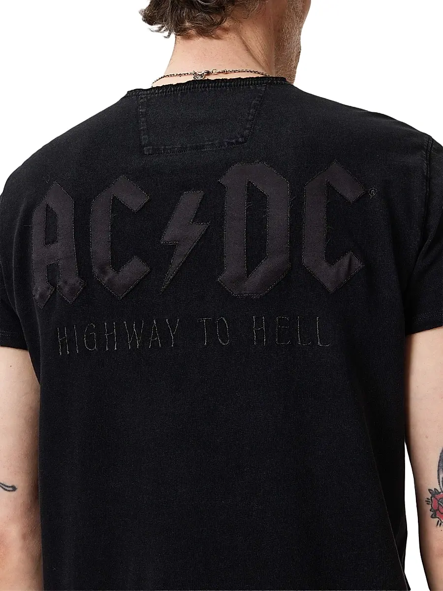 JOHN VARVATOS Men's AC/DC Highway to Hell Raw-Edge Crewneck T-Shirt | Thumbnail 6 JOHN VARVATOS Men's AC/DC Highway to Hell Raw-Edge Crewneck T-Shirt | Thumbnail 6