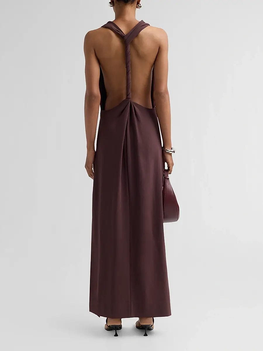 Proenza Schouler Women's Selena Double-Face Crepe Maxi Dress | Thumbnail 3 Proenza Schouler Women's Selena Double-Face Crepe Maxi Dress | Thumbnail 3