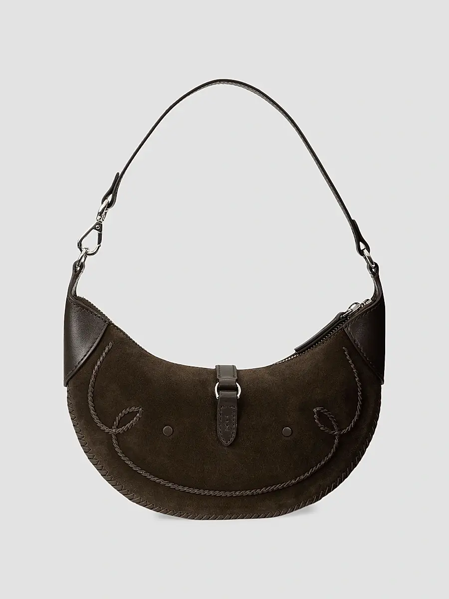 Polo Ralph Lauren Women's Polo ID Western Suede Shoulder Bag | Thumbnail 3 Polo Ralph Lauren Women's Polo ID Western Suede Shoulder Bag | Thumbnail 3