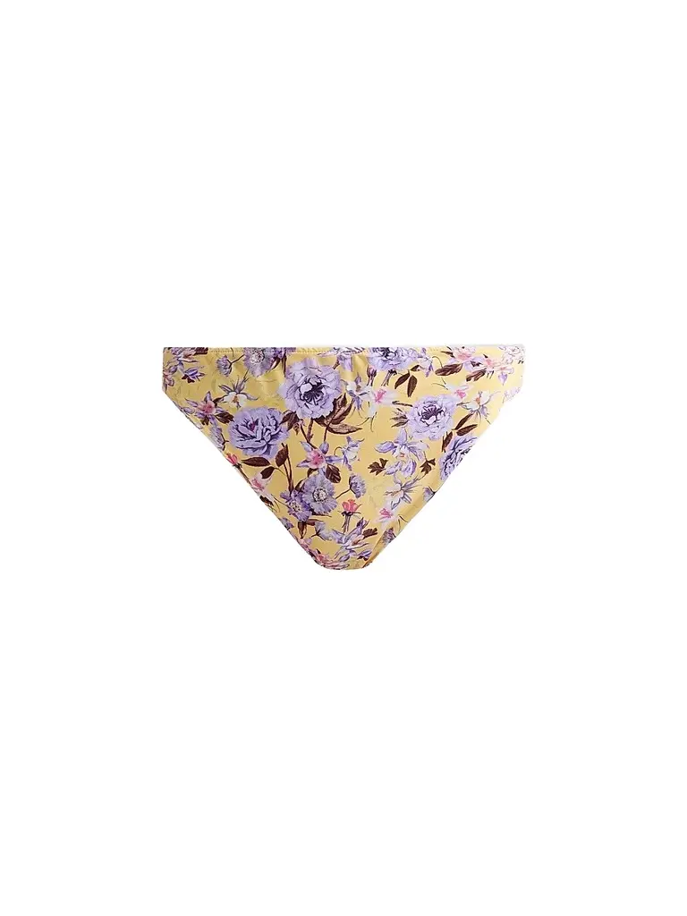 PatBo Women's Peony Print High-Waisted Bikini Bottom - Yellow - Size XS | Image 1 PatBo Women's Peony Print High-Waisted Bikini Bottom - Yellow - Size XS | Image 1