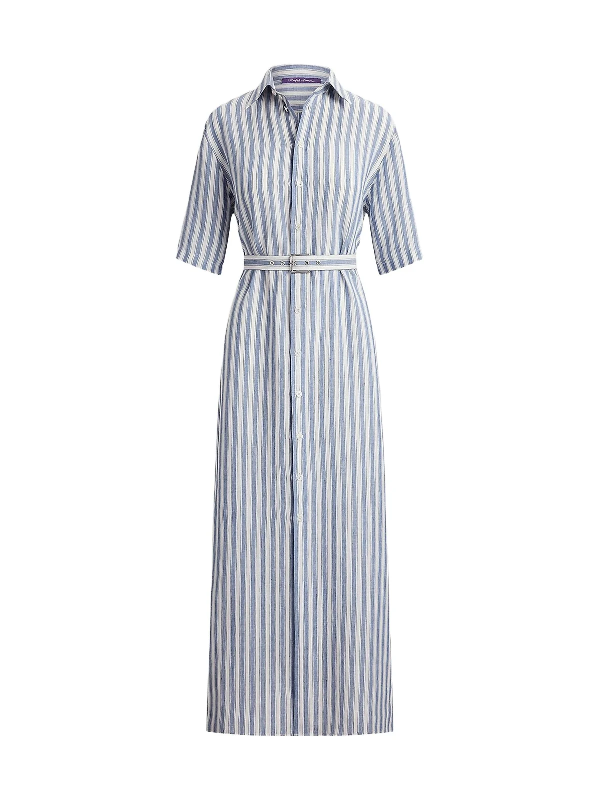 Ralph Lauren Collection Women's Carol Striped Linen Day Dress