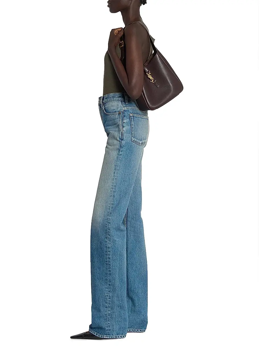 Saint Laurent Women's Le 5 À 7 Supple Small Shoulder Bag in Grained Leather - Arabica | Thumbnail 3 Saint Laurent Women's Le 5 À 7 Supple Small Shoulder Bag in Grained Leather - Arabica | Thumbnail 3