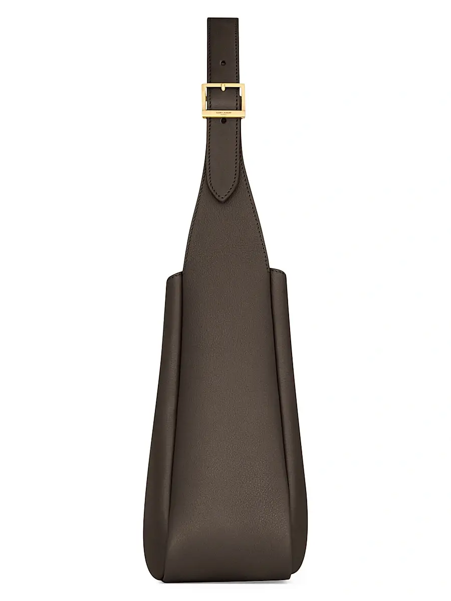 Saint Laurent Women's Le 5 À 7 Supple Small Shoulder Bag in Grained Leather - Arabica | Thumbnail 4 Saint Laurent Women's Le 5 À 7 Supple Small Shoulder Bag in Grained Leather - Arabica | Thumbnail 4