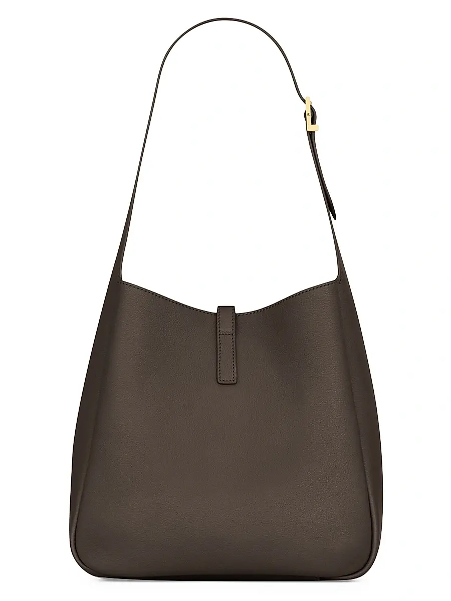 Saint Laurent Women's Le 5 À 7 Supple Small Shoulder Bag in Grained Leather - Arabica | Thumbnail 6 Saint Laurent Women's Le 5 À 7 Supple Small Shoulder Bag in Grained Leather - Arabica | Thumbnail 6