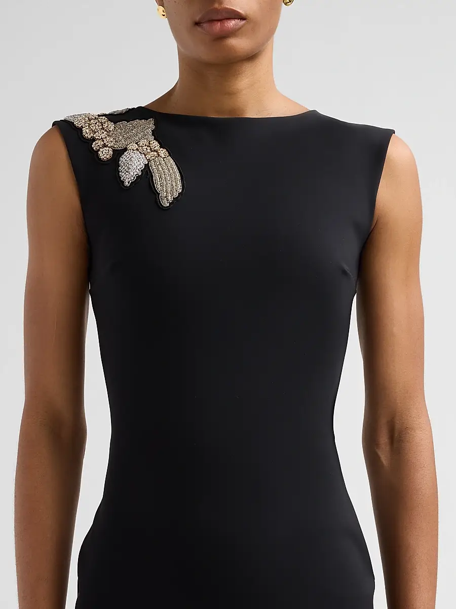 Chiara Boni La Petite Robe Women's Doradus Beaded Sheath Midi Dress | Thumbnail 5