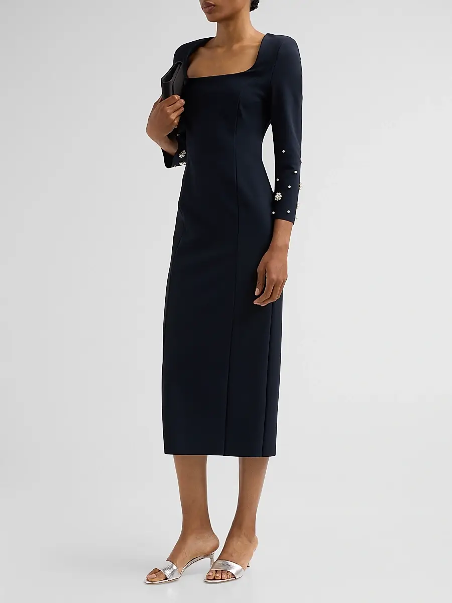 Chiara Boni La Petite Robe Women's Aquari Embellished Midi Dress | Thumbnail 4 Chiara Boni La Petite Robe Women's Aquari Embellished Midi Dress | Thumbnail 4