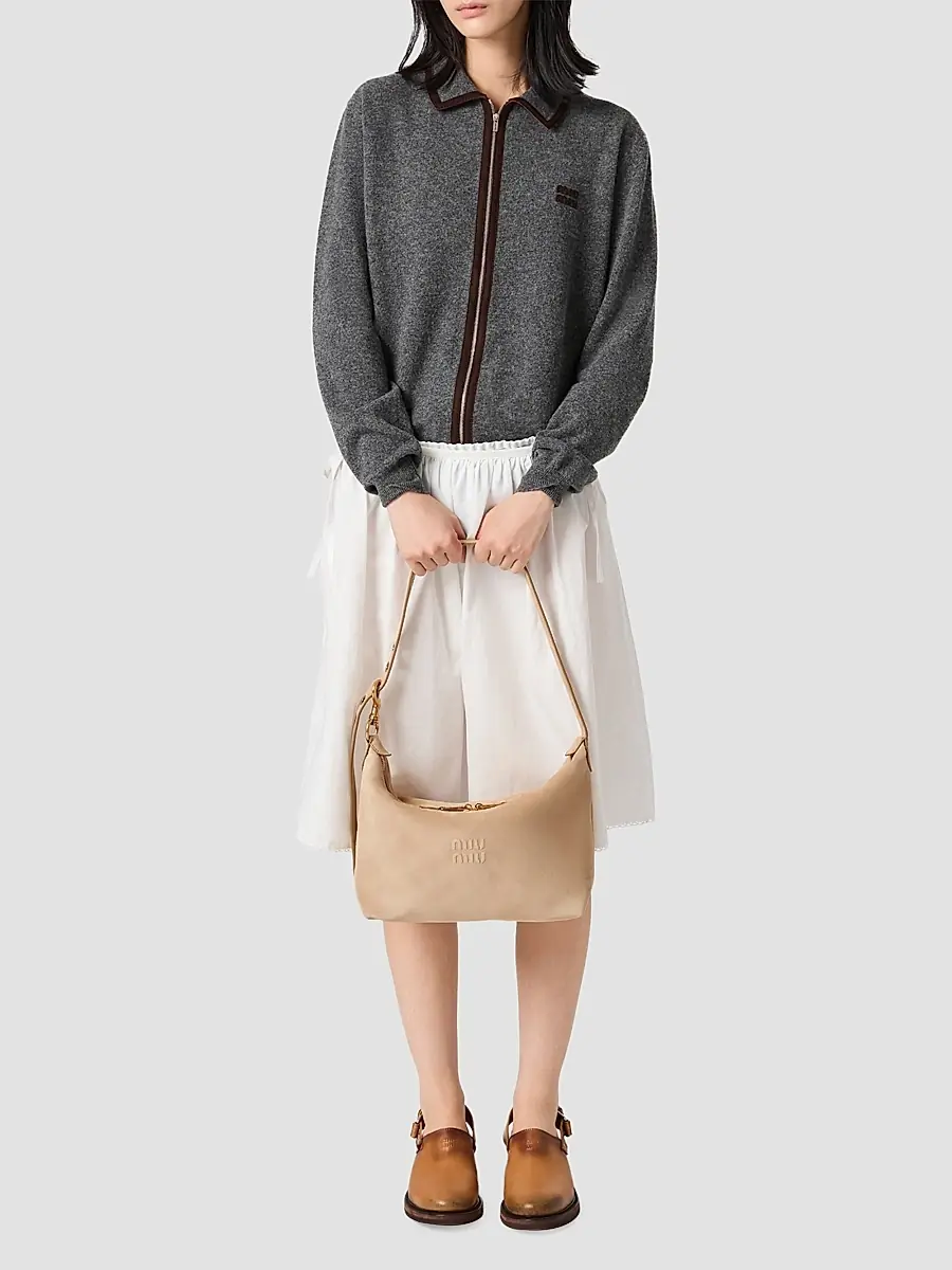 Miu Miu Women's Spirit Suede Shoulder Bag | Thumbnail 2 Miu Miu Women's Spirit Suede Shoulder Bag | Thumbnail 2