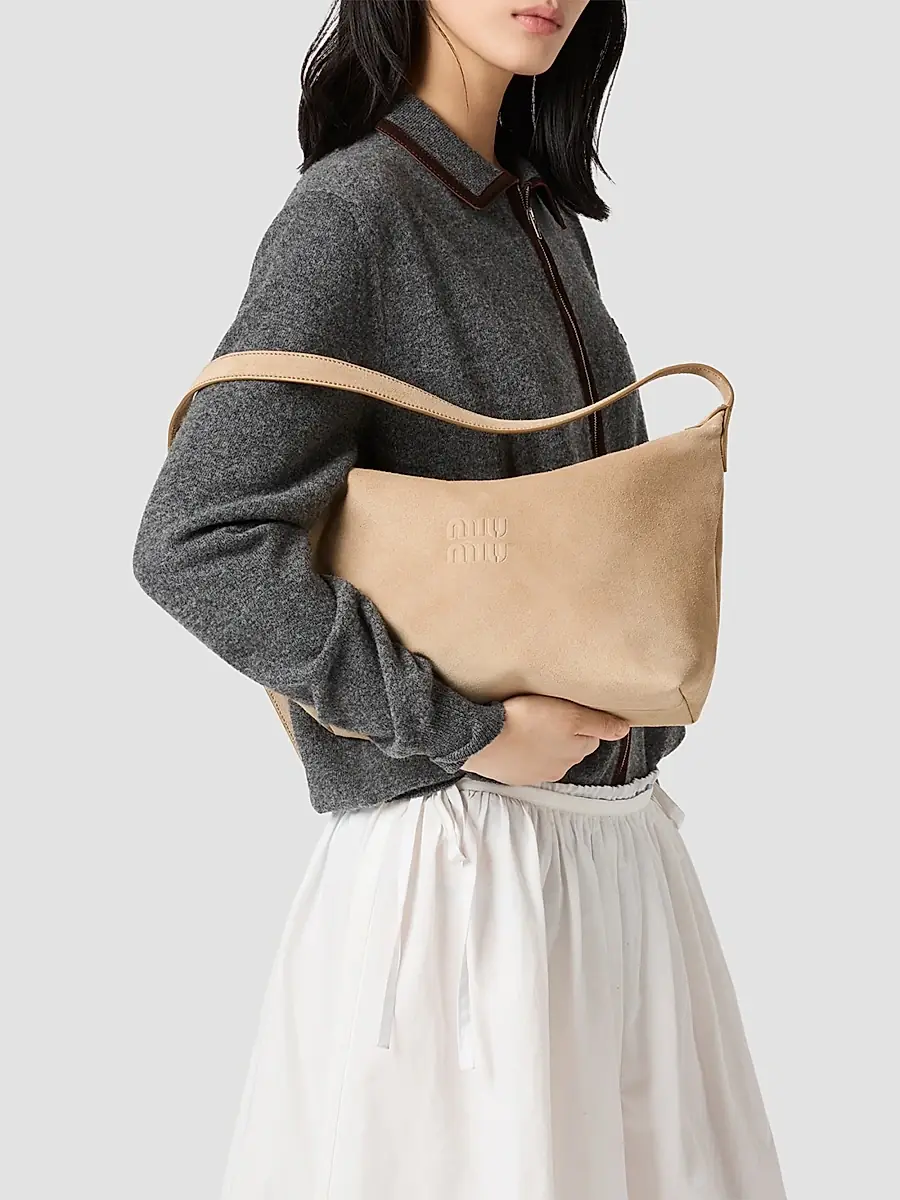 Miu Miu Women's Spirit Suede Shoulder Bag | Thumbnail 3 Miu Miu Women's Spirit Suede Shoulder Bag | Thumbnail 3