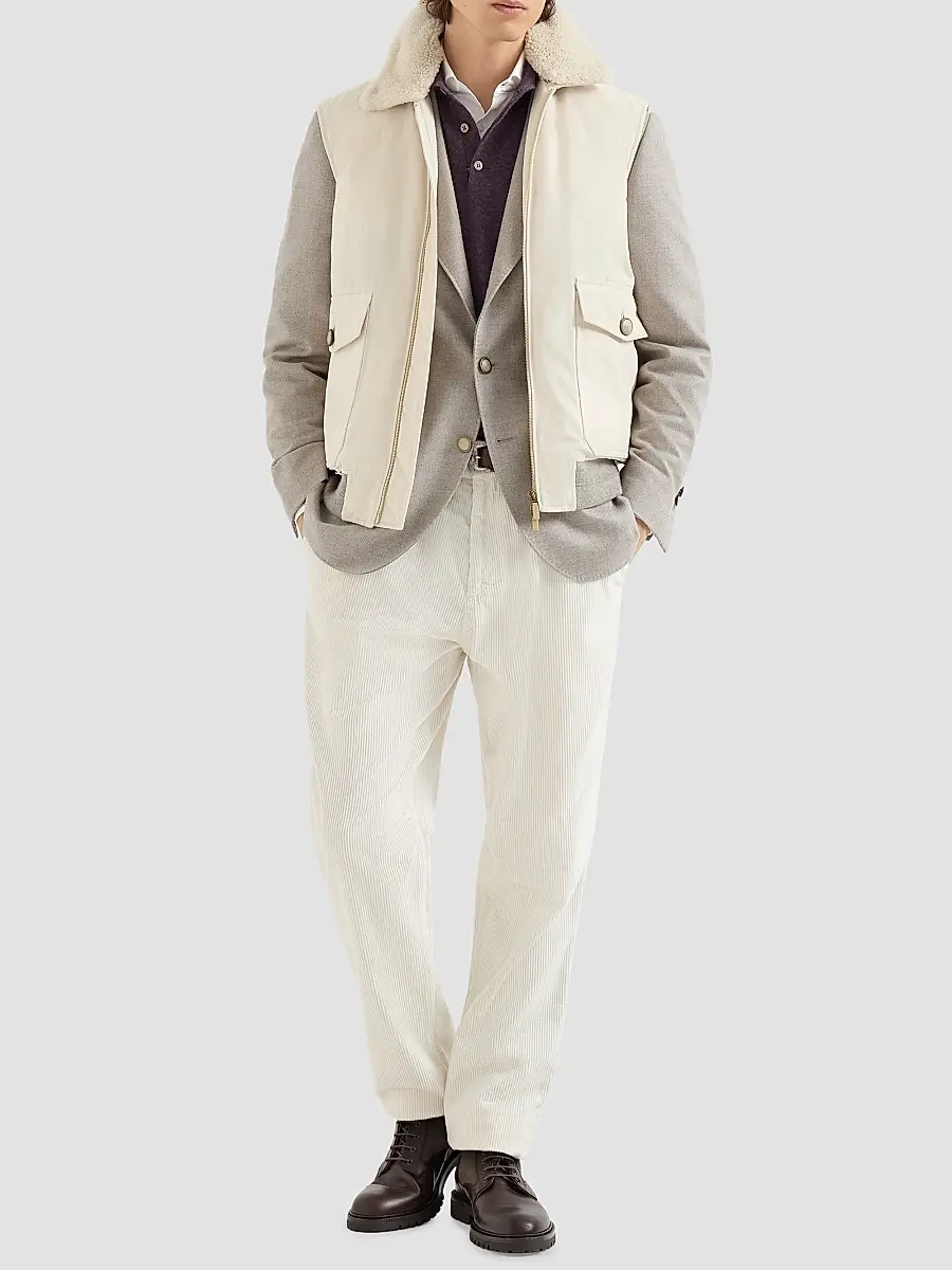 Brunello Cucinelli Men's Cashmere Knit Polo Shirt | Thumbnail 6 Brunello Cucinelli Men's Cashmere Knit Polo Shirt | Thumbnail 6