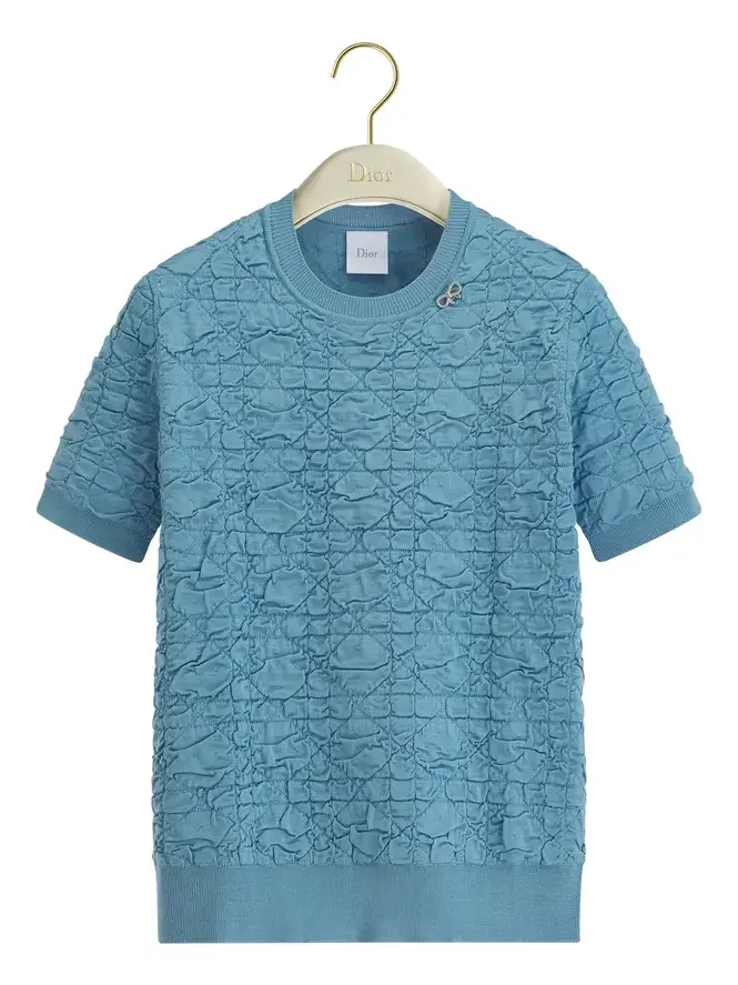 Dior Macrocannage Short-Sleeved Sweater