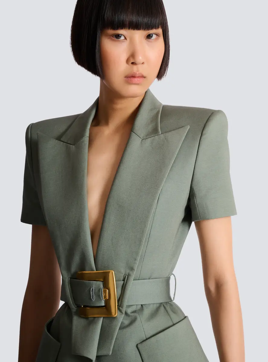Balmain Belted gabardine Anthem jacket | Thumbnail 5 Balmain Belted gabardine Anthem jacket | Thumbnail 5