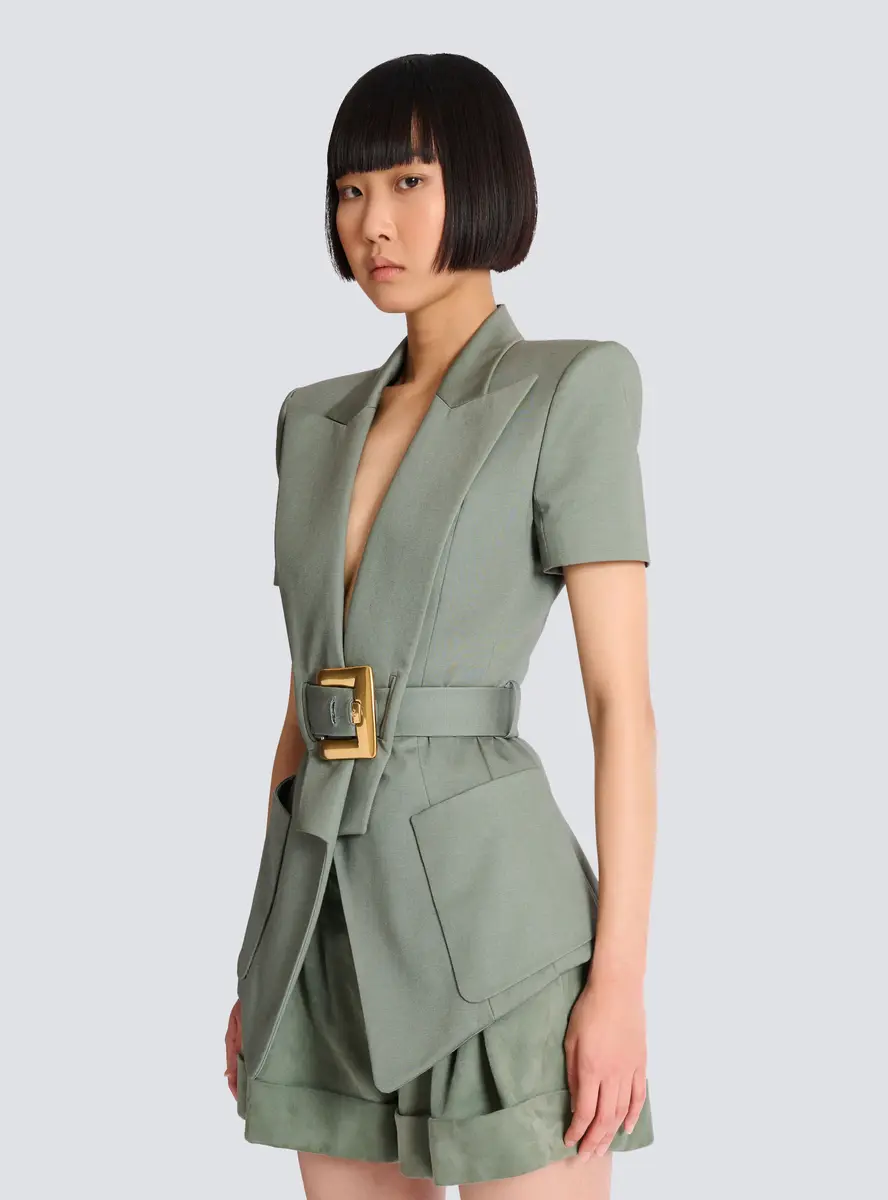 Balmain Belted gabardine Anthem jacket | Thumbnail 6 Balmain Belted gabardine Anthem jacket | Thumbnail 6