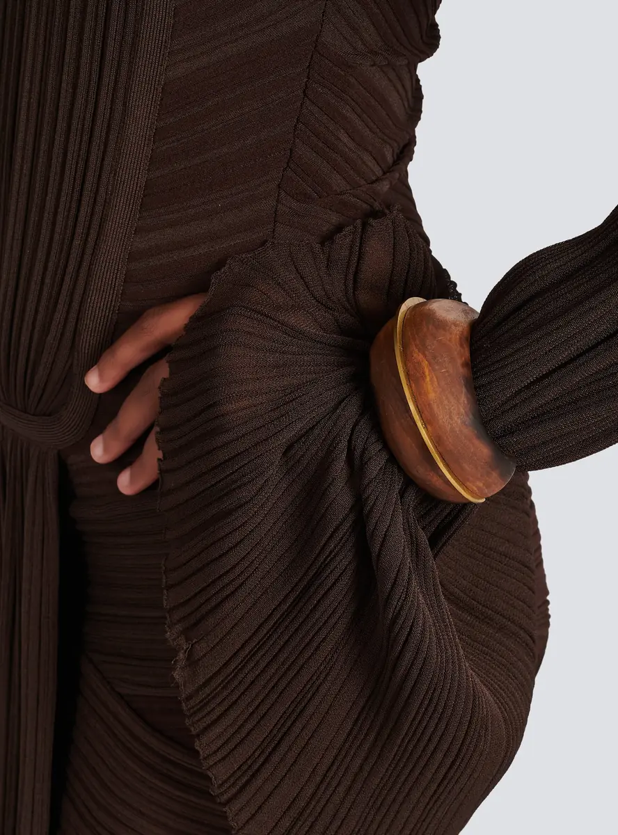Balmain Zodiaque cuff bracelet in wood and brass | Thumbnail 2