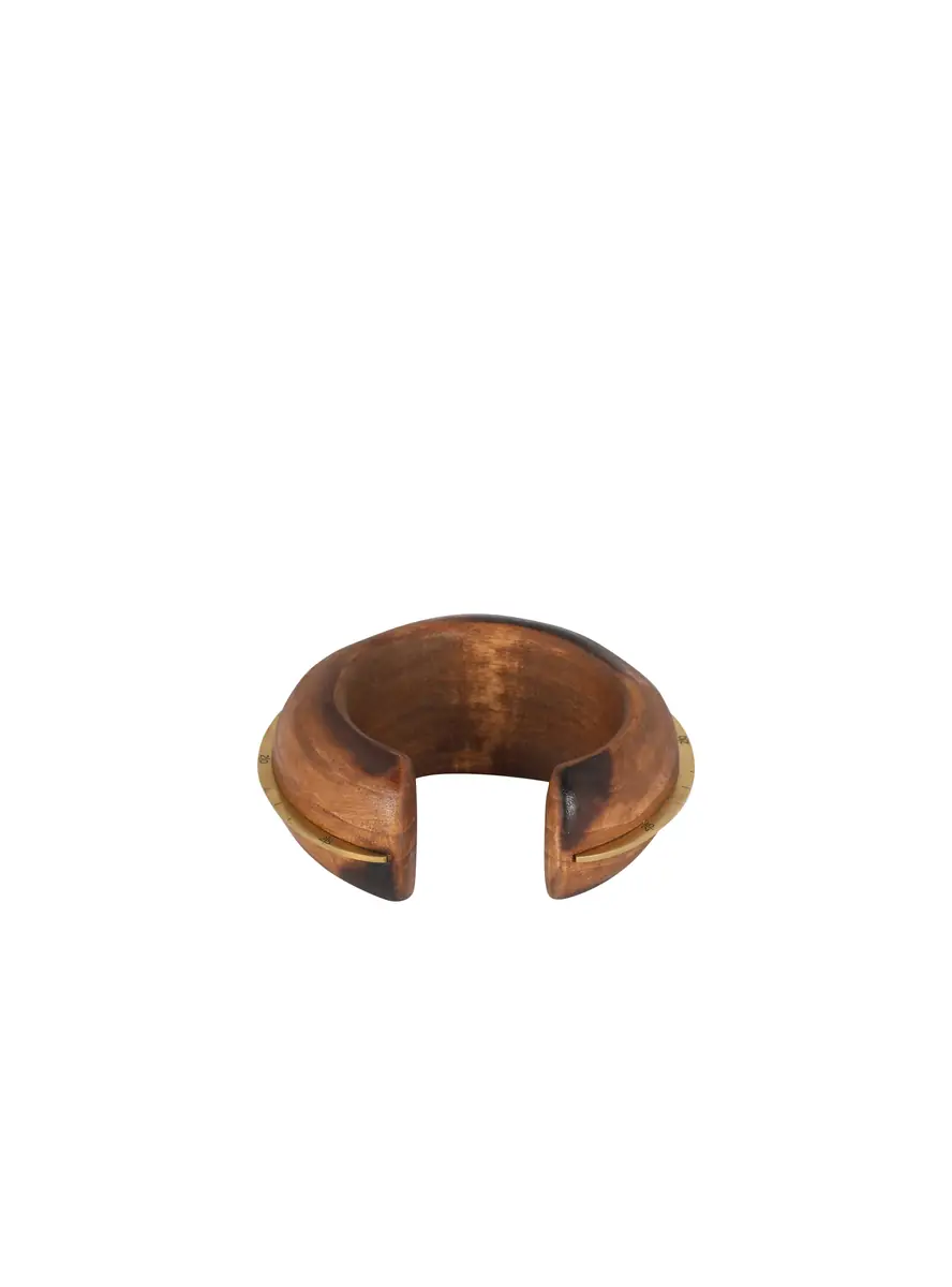 Balmain Zodiaque cuff bracelet in wood and brass | Thumbnail 3