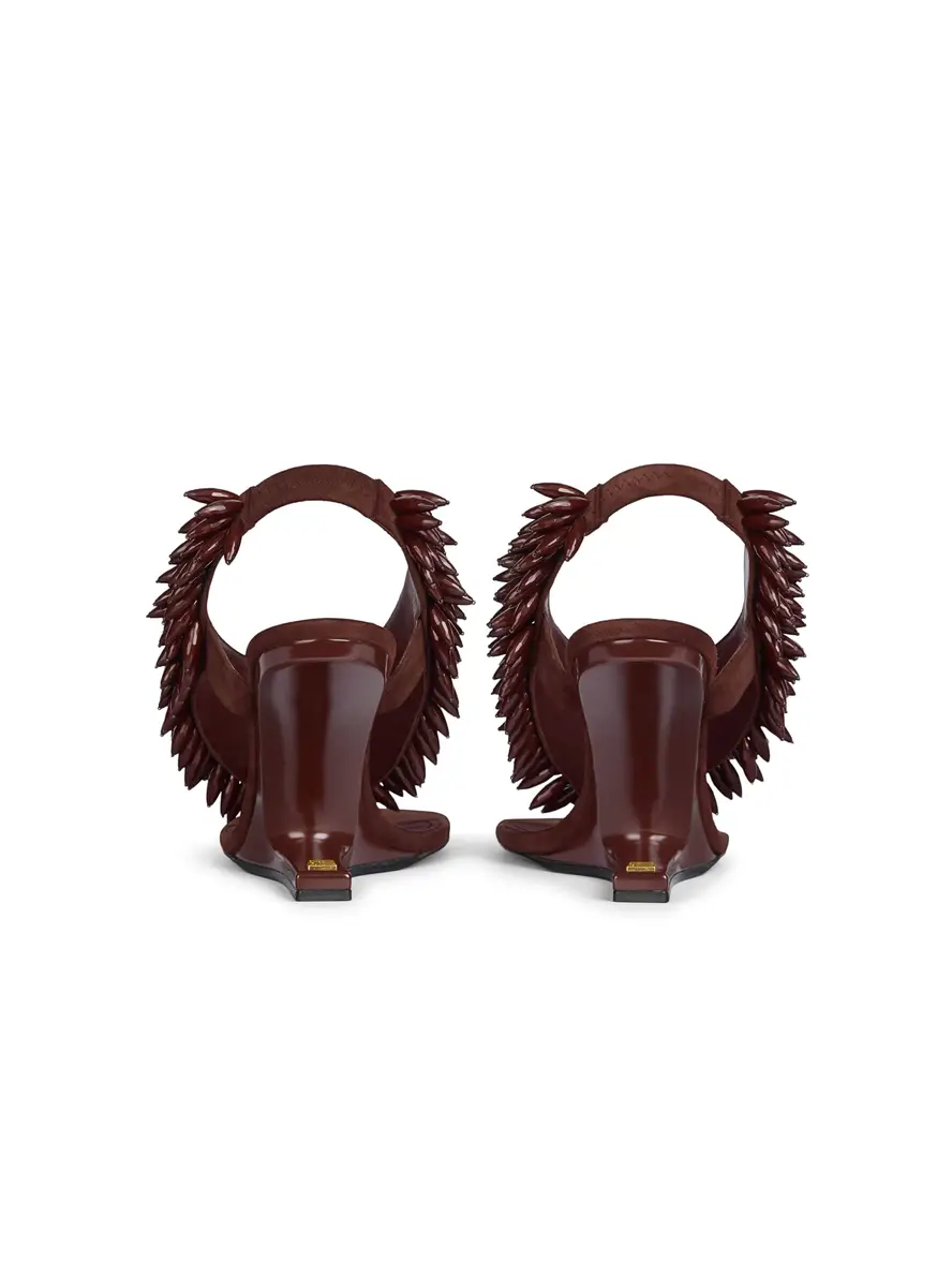 Balmain No Wedge beaded suede sandals | Thumbnail 4