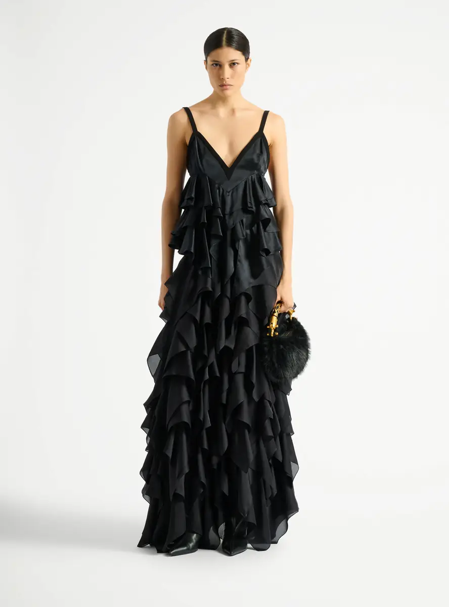 Balmain Satin top with thin straps | Thumbnail 2 Balmain Satin top with thin straps | Thumbnail 2