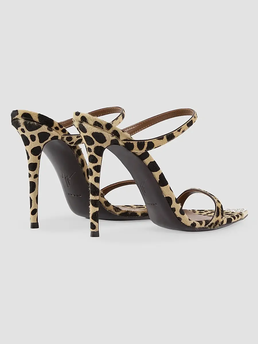 Giuseppe Zanotti Women's Intrigo 105MM Crystal-Embellished Calf Hair Sandals | Thumbnail 3 Giuseppe Zanotti Women's Intrigo 105MM Crystal-Embellished Calf Hair Sandals | Thumbnail 3