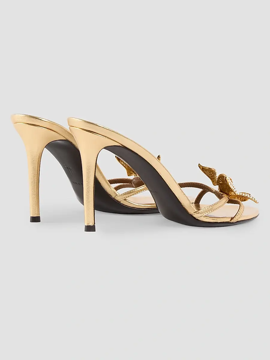 Giuseppe Zanotti Women's Clandestino 95MM Crystal-Embellished Leather Sandals | Thumbnail 3