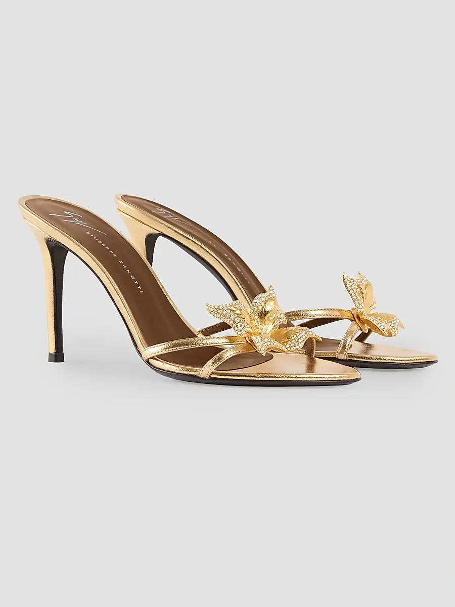 Giuseppe Zanotti Women's Clandestino 95MM Crystal-Embellished Leather Sandals | Thumbnail 4