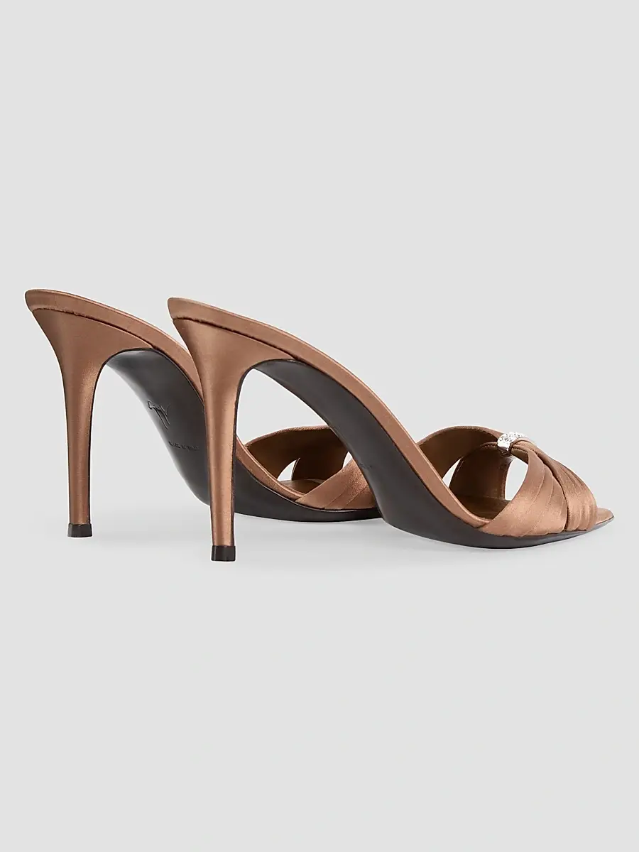 Giuseppe Zanotti Women's Intrigo 90MM Silk Stiletto Mules | Thumbnail 3 Giuseppe Zanotti Women's Intrigo 90MM Silk Stiletto Mules | Thumbnail 3