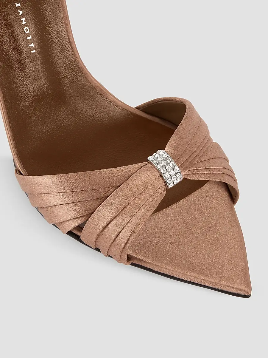 Giuseppe Zanotti Women's Intrigo 90MM Silk Stiletto Mules | Thumbnail 6 Giuseppe Zanotti Women's Intrigo 90MM Silk Stiletto Mules | Thumbnail 6